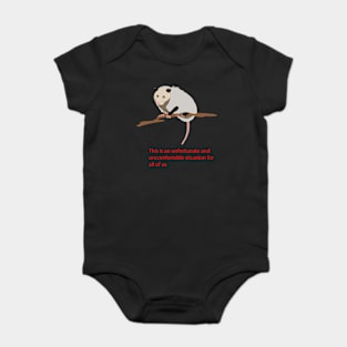 Uncomfortable Opossum Baby Bodysuit